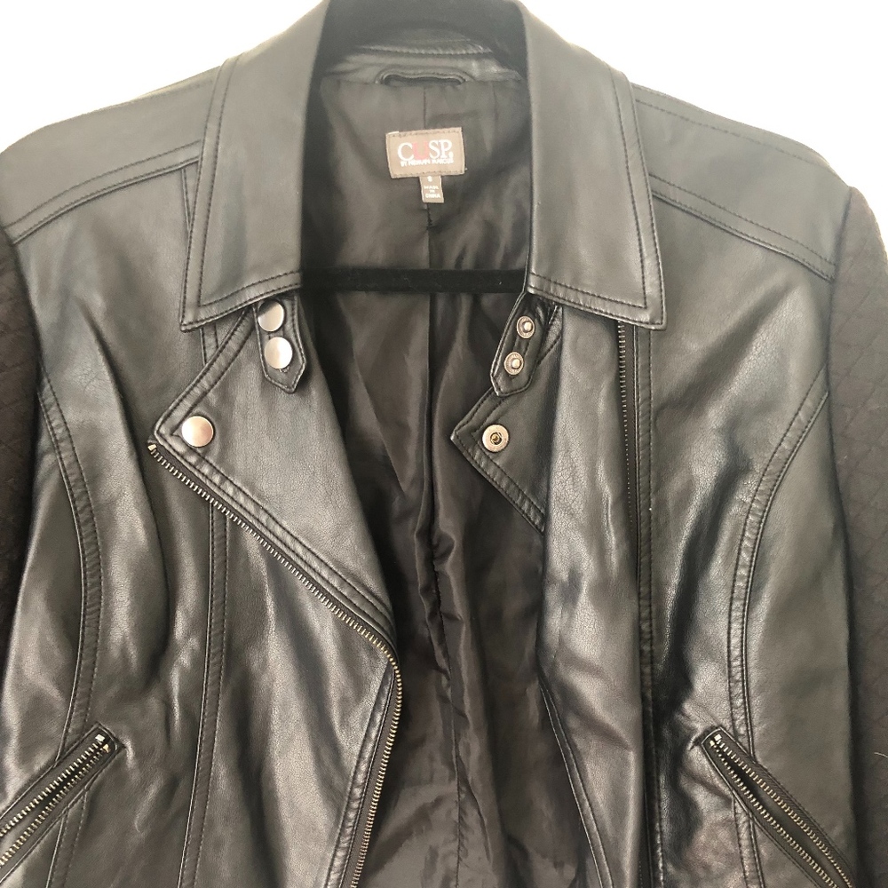 Cusp Two-Tone Faux Leather Jacket